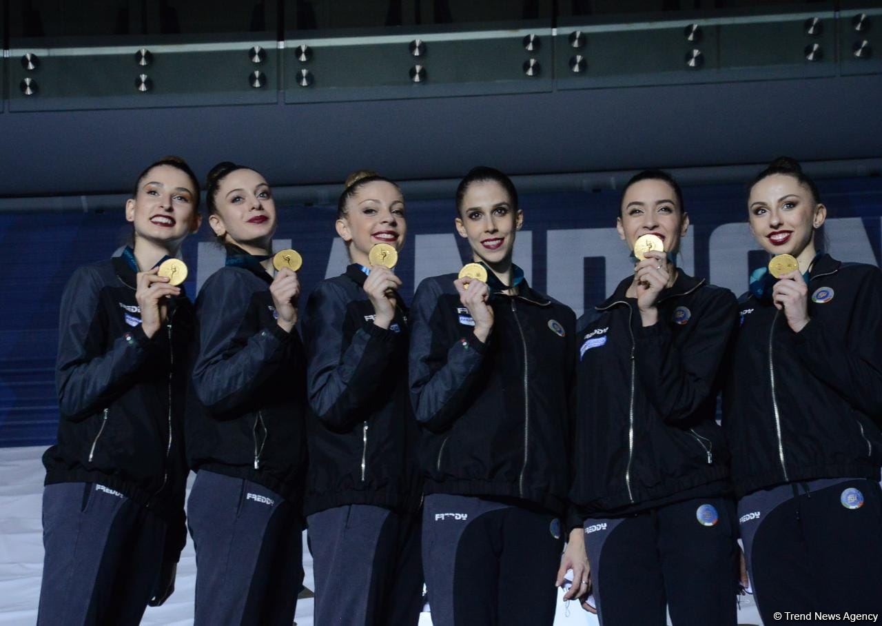 В Баку прошла вторая церемония награждения победителей и призеров Кубка мира FIG по художественной гимнастике (ФОТО)