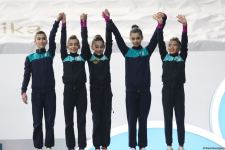 Прошла церемония награждения победителей 27-го Первенства Баку по художественной гимнастике среди команд в групповых упражнениях (ФОТО)