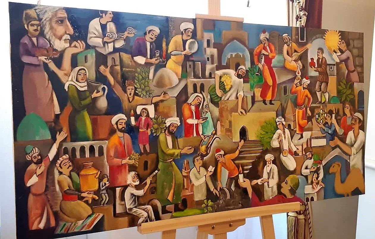 "Наш мир" – народный художник Ашраф Гейбатов представил картины, наполненные любовью к Азербайджану (ФОТО)