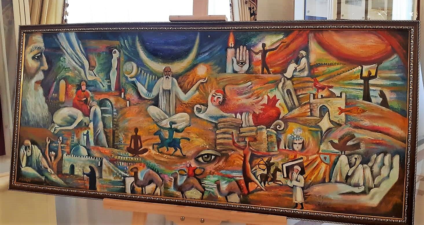 "Наш мир" – народный художник Ашраф Гейбатов представил картины, наполненные любовью к Азербайджану (ФОТО)