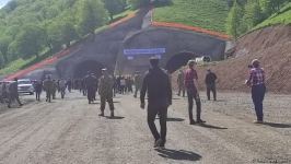 Представители дипкорпуса ознакомились с работами по строительству туннеля через Муровдаг (ФОТО)