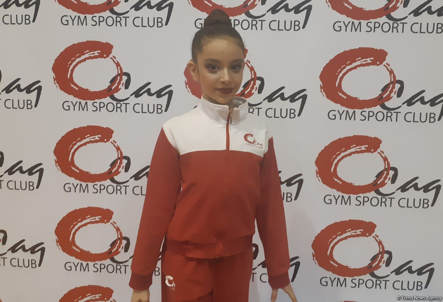 Художественная гимнастика - очень красивый вид спорта – участница I Открытого первенства клуба "Оджаг Спорт"