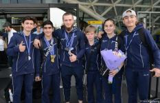 Азербайджанские гимнасты привезли в Баку из Италии медали Чемпионата Европы (ФОТО)