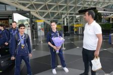 Азербайджанские гимнасты привезли в Баку из Италии медали Чемпионата Европы (ФОТО)