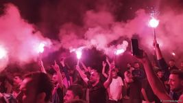 Ставшая чемпионом Европы сборная Азербайджана по мини-футболу вернулась в Баку (ФОТО)