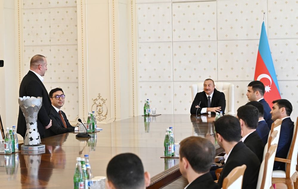 Президент Ильхам Алиев принял членов национальной команды, ставшей победителем чемпионата Европы по мини-футболу (ФОТО)
