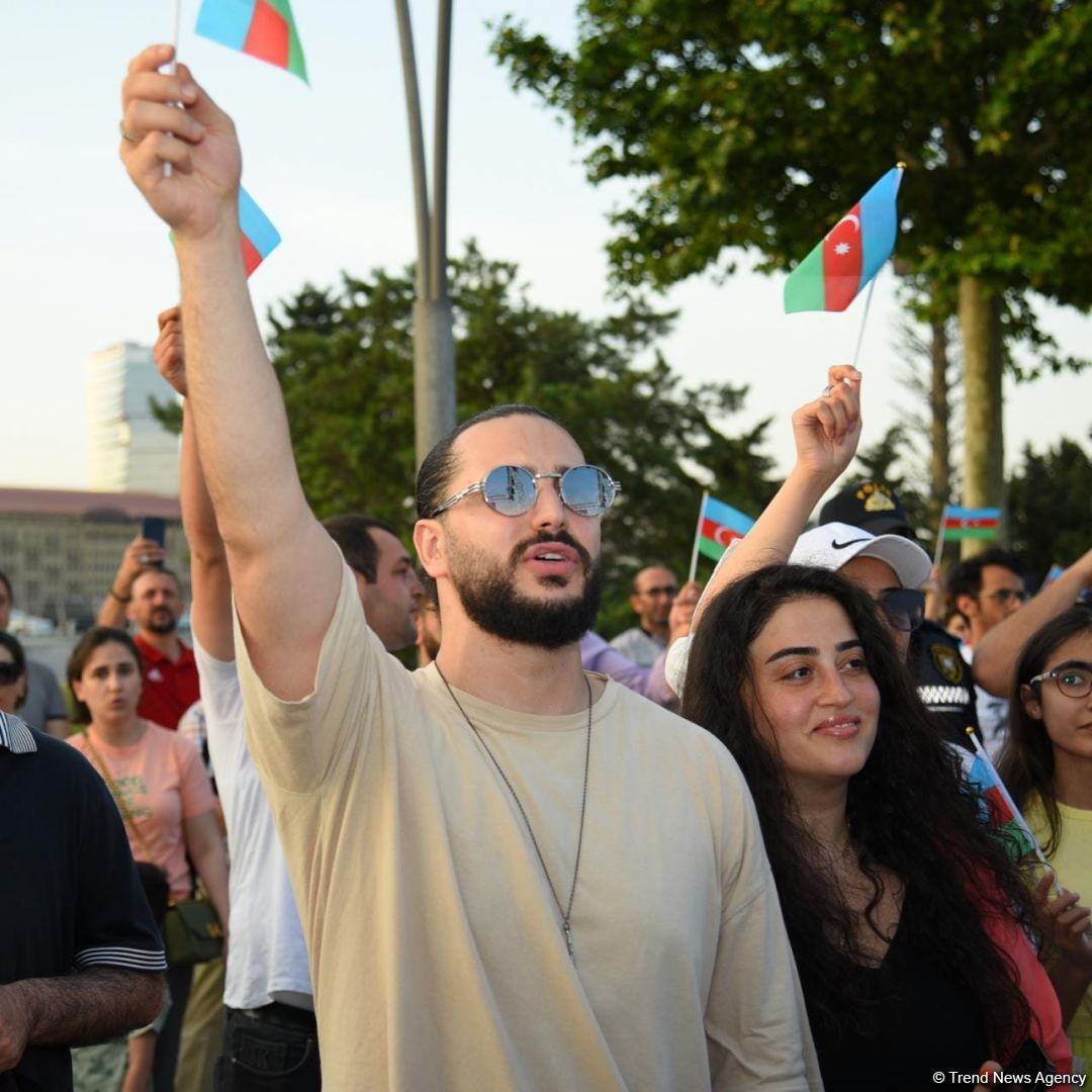 В Баку организован концерт в честь победы Азербайджана на чемпионате Европы (ФОТО)