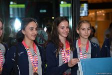 Азербайджанские гимнастки вернулись с Чемпионата Европы в Израиле с четырьмя медалями  (ФОТО)