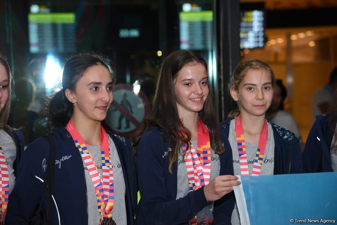 Азербайджанские гимнастки вернулись с Чемпионата Европы в Израиле с четырьмя медалями  (ФОТО)