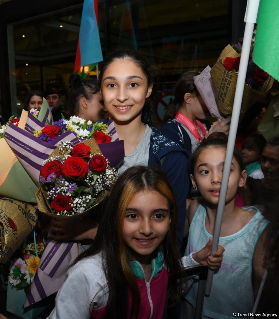 Азербайджанские гимнастки вернулись с Чемпионата Европы в Израиле с четырьмя медалями  (ФОТО)