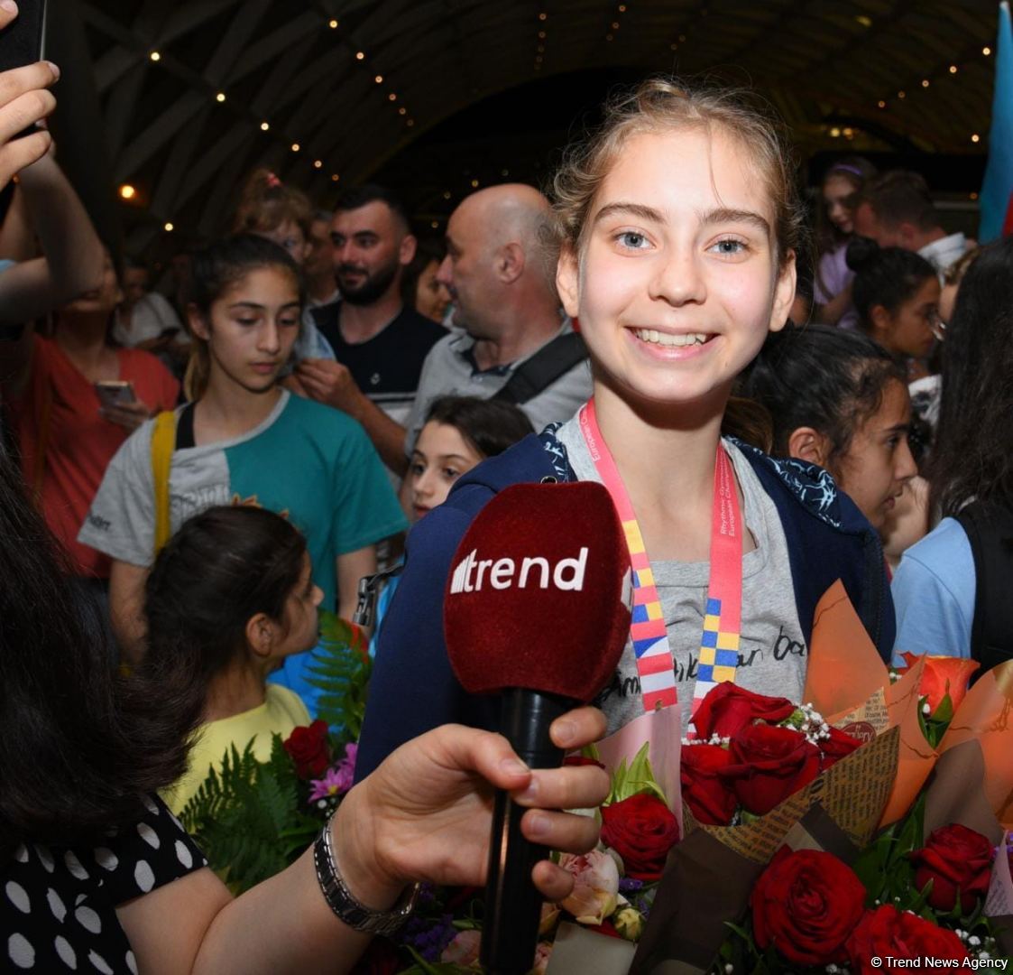 Азербайджанские гимнастки вернулись с Чемпионата Европы в Израиле с четырьмя медалями  (ФОТО)