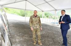 Президент Ильхам Алиев заложил фундамент санатория Истису в Кяльбаджарском районе (ФОТО/ВИДЕО)