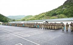 Президент Ильхам Алиев принял участие в открытии воинской части в Кяльбаджарском районе (ФОТО/ВИДЕО)