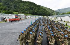 Президент Ильхам Алиев принял участие в открытии воинской части в Кяльбаджарском районе (ФОТО/ВИДЕО)