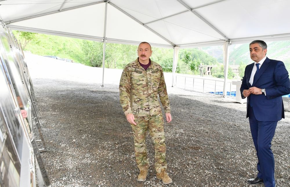 Президент Ильхам Алиев заложил фундамент санатория Истису в Кяльбаджарском районе (ФОТО/ВИДЕО)