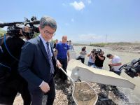 В реку Хакари в Зангилане выпущены мальки ручьевой форели (ФОТО)