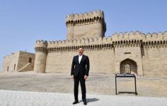 Президент Ильхам Алиев ознакомился с работами по благоустройству в поселке Рамана (ФОТО/ВИДЕО)