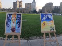 Кинопоказ под открытым небом - в Баку отмечают День национального кино (ФОТО)