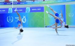 Трио азербайджанских гимнастов завоевало "серебро" Исламиады (ФОТО)