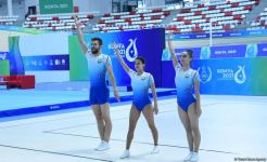 Трио азербайджанских гимнастов завоевало "серебро" Исламиады (ФОТО)