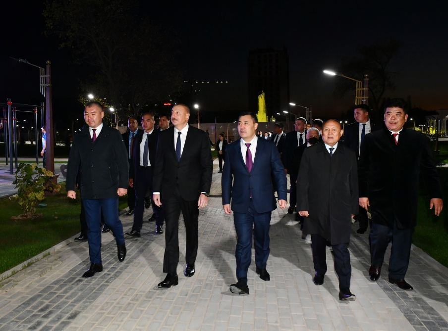 Президент Ильхам Алиев и Президент Садыр Жапаров приняли участие в открытии Парка кыргызско-азербайджанской дружбы в Бишкеке (ФОТО/ВИДЕО)