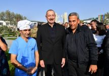 Президент Ильхам Алиев и Первая леди Мехрибан Алиева встретились с жителями в селе Агалы Зангиланского района (ФОТО/ВИДЕО)