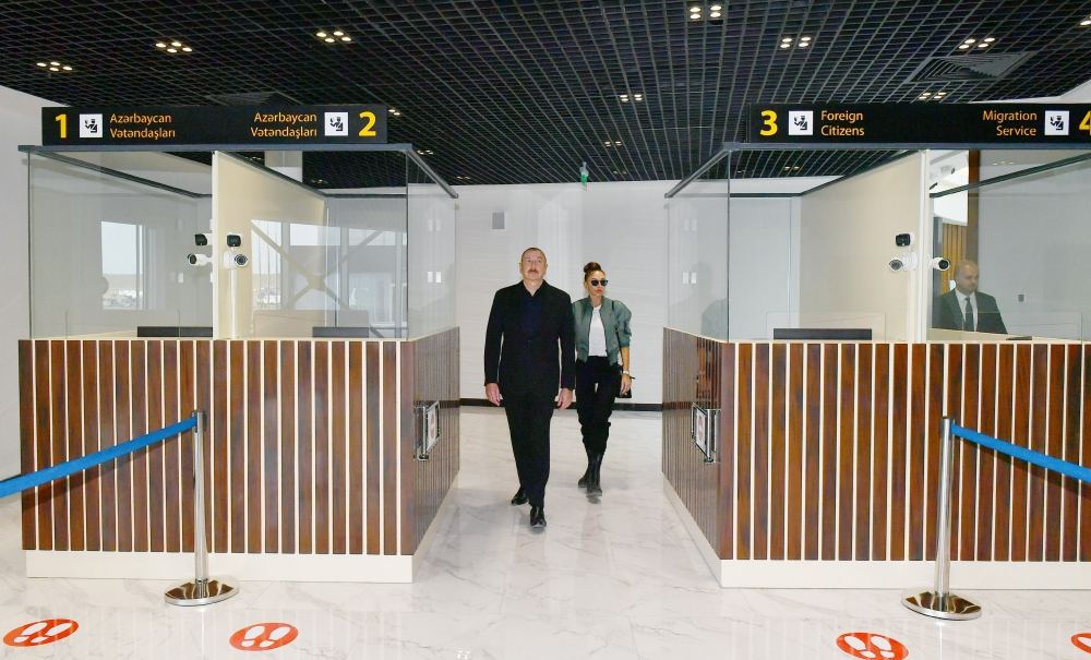 Президент Ильхам Алиев и Первая леди Мехрибан Алиева ознакомились с условиями, созданными в Зангиланском международном аэропорту (ФОТО/ВИДЕО)