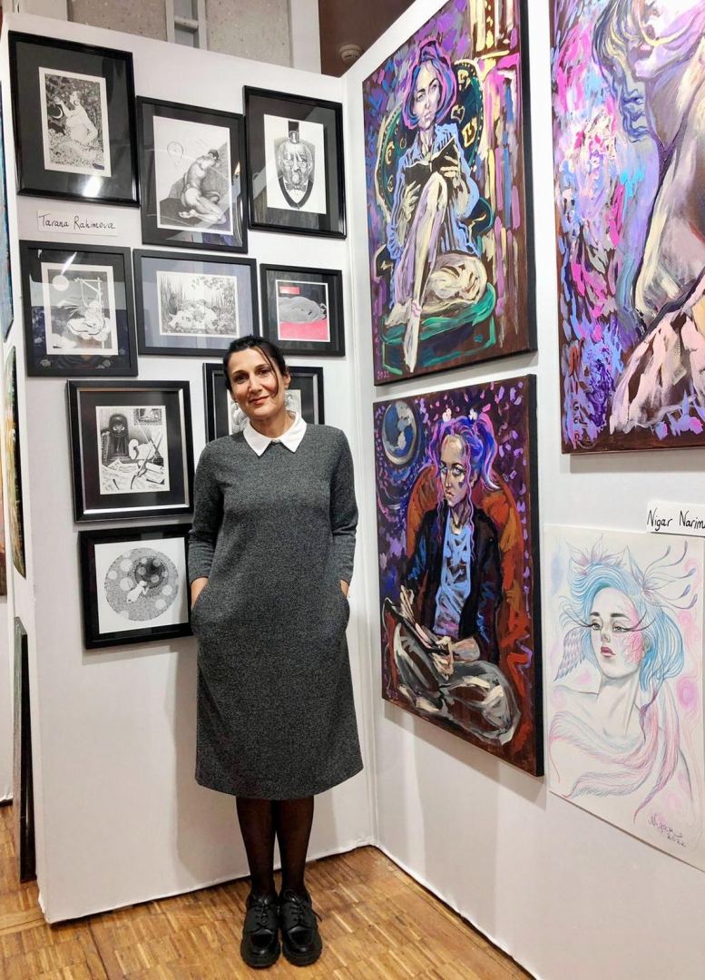 Нигяр Нариманбекова представила работы азербайджанских художников в Carrousel du Louvre в  Париже (ФОТО)