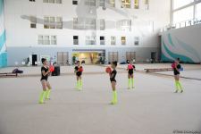 В Национальной арене гимнастики в Баку проходят учебно-тренировочные сборы спортсменок из Мингячевира (ФОТО)