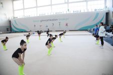 В Национальной арене гимнастики в Баку проходят учебно-тренировочные сборы спортсменок из Мингячевира (ФОТО)