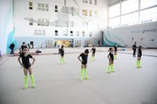 В Национальной арене гимнастики в Баку проходят учебно-тренировочные сборы спортсменок из Мингячевира (ФОТО)