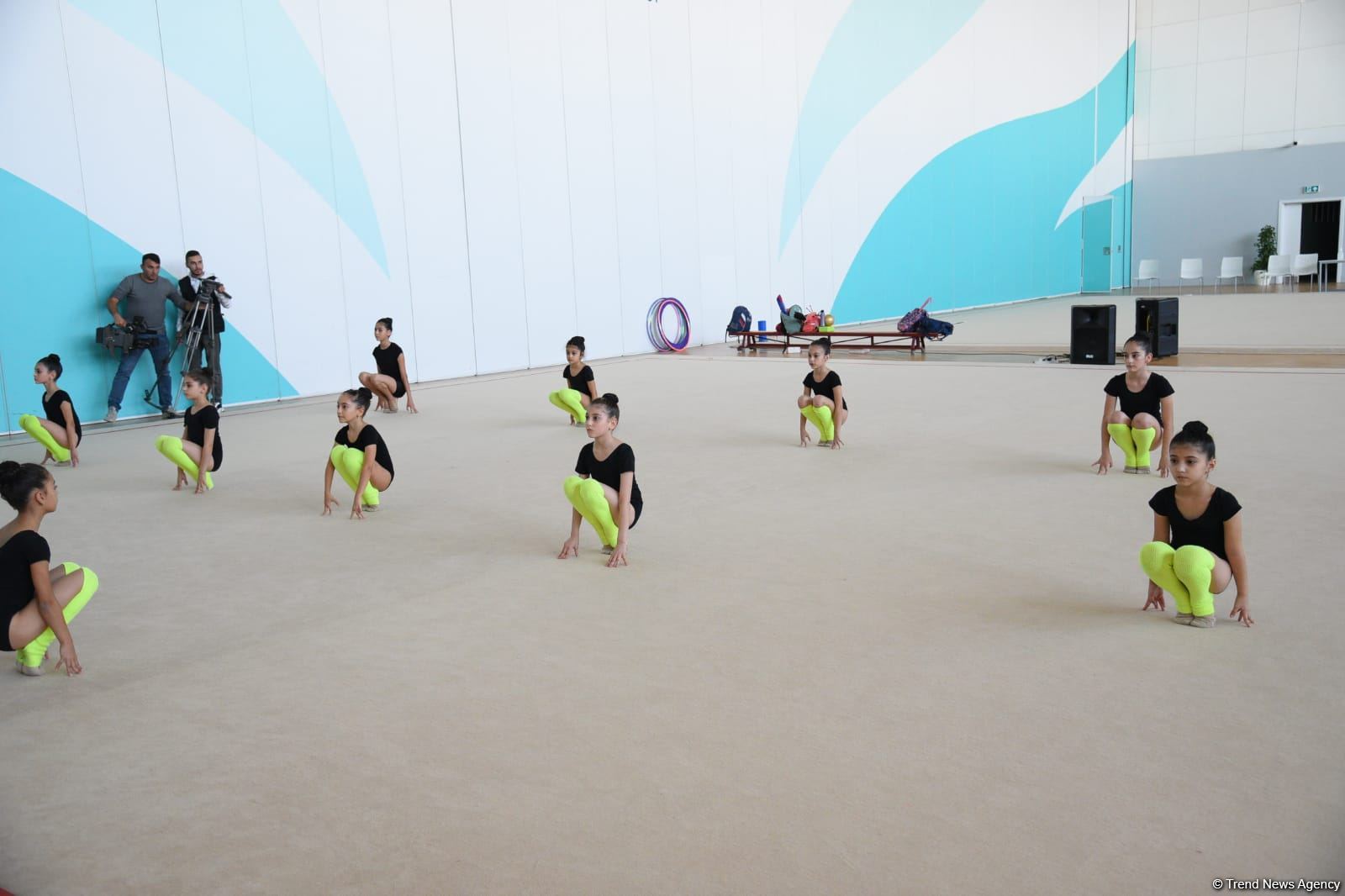 В Национальной арене гимнастики в Баку проходят учебно-тренировочные сборы спортсменок из Мингячевира (ФОТО)