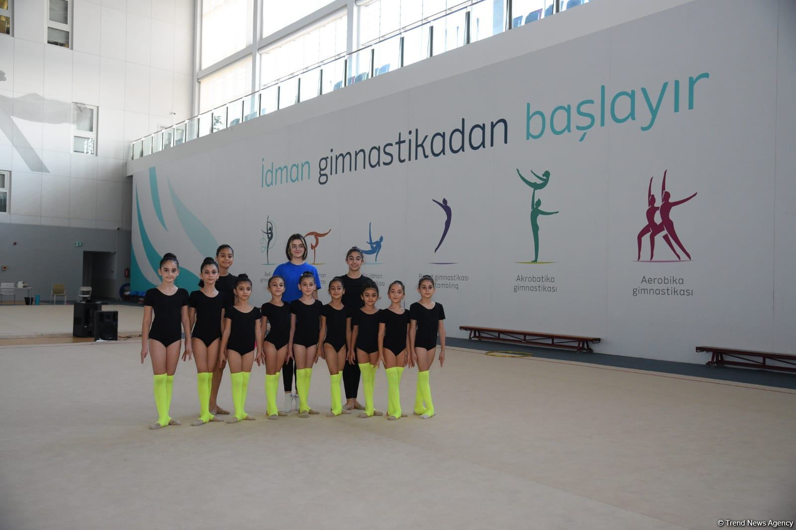 В Национальной арене гимнастики в Баку проходят учебно-тренировочные сборы спортсменок из Мингячевира (ФОТО)