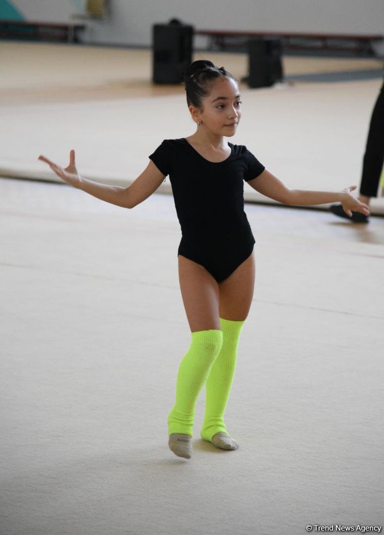 В Национальной арене гимнастики в Баку проходят учебно-тренировочные сборы спортсменок из Мингячевира (ФОТО)
