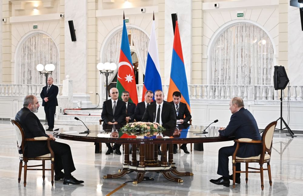 Заявление Президента Азербайджанской Республики, премьер-министра Республики Армения и Президента Российской Федерации