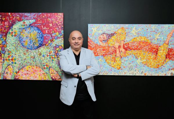 "Человек-праздник" Мир Азер Абдуллаев – лечебные свойства оптимизма и позитива экспозиции в Баку (ФОТО)