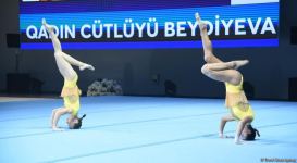 В Шеки стартовал второй день объединенных соревнований по гимнастическим дисциплинам (ФОТО)