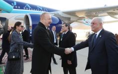Президент Ильхам Алиев и Первая леди Мехрибан Алиева прибыли с визитом в Туркменистан (ФОТО/ВИДЕО)