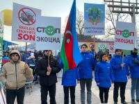 Акция протеста на Лачинской дороге продолжается – очередное разоблачение армянской лжи (ФОТО)