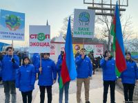 Акция протеста на Лачинской дороге продолжается – очередное разоблачение армянской лжи (ФОТО)