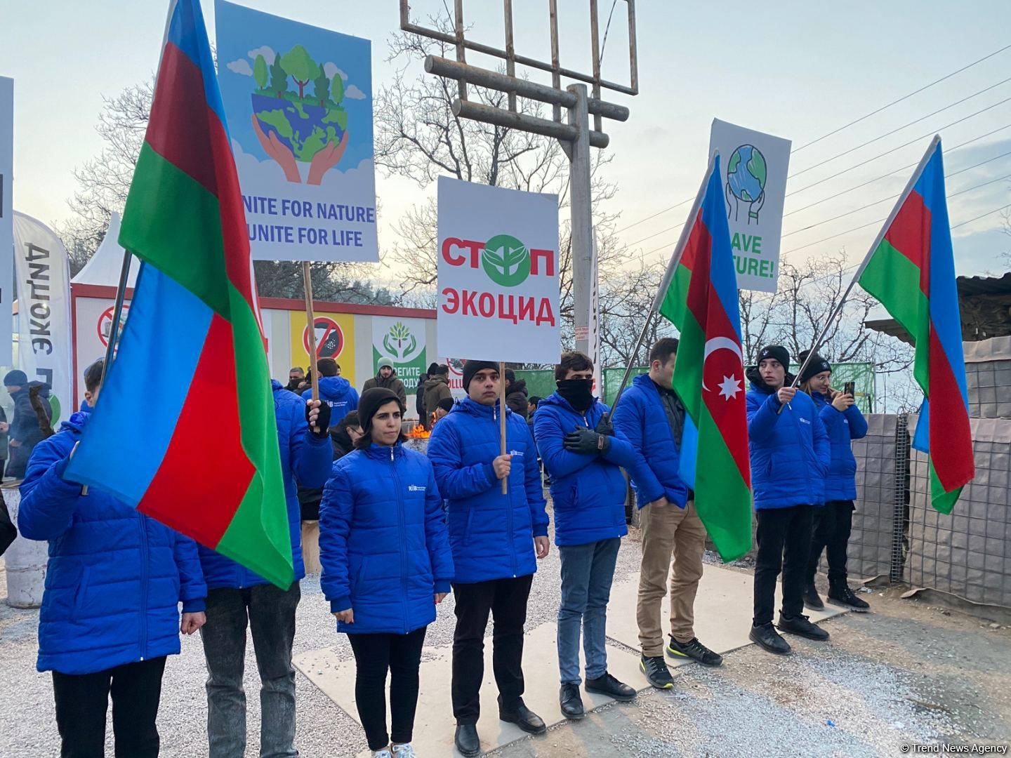 Акция протеста на Лачинской дороге продолжается – очередное разоблачение армянской лжи (ФОТО)