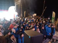 Участники акции на Лачинской дороге посмотрели обращение Президента Ильхама Алиева к азербайджанскому народу (ФОТО)