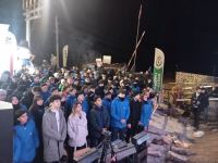 Участники акции на Лачинской дороге посмотрели обращение Президента Ильхама Алиева к азербайджанскому народу (ФОТО)