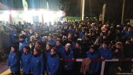 Участники акции на Лачинской дороге посмотрели обращение Президента Ильхама Алиева к азербайджанскому народу (ФОТО)