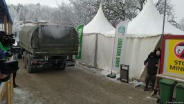 По Лачинской дороге беспрепятственно проехали три автомашины РМК (ФОТО)