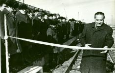 Один день Гейдара Алиева: 12 января 1979 г. Открытие железной дороги Агдам - Ханкенди (ФОТО)