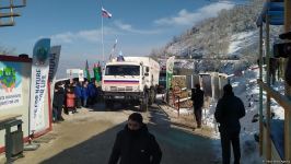 По Лачинской дороге беспрепятственно проехали шесть транспортных средств РМК (ФОТО/ВИДЕО)