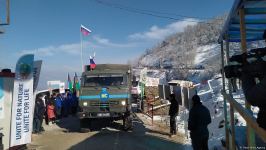 По Лачинской дороге беспрепятственно проехали шесть транспортных средств РМК (ФОТО/ВИДЕО)