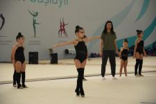 В Национальной гимнастической арене проходят учебно-тренировочные сборы спортсменок из Нахчывана и Зиря (ФОТО)