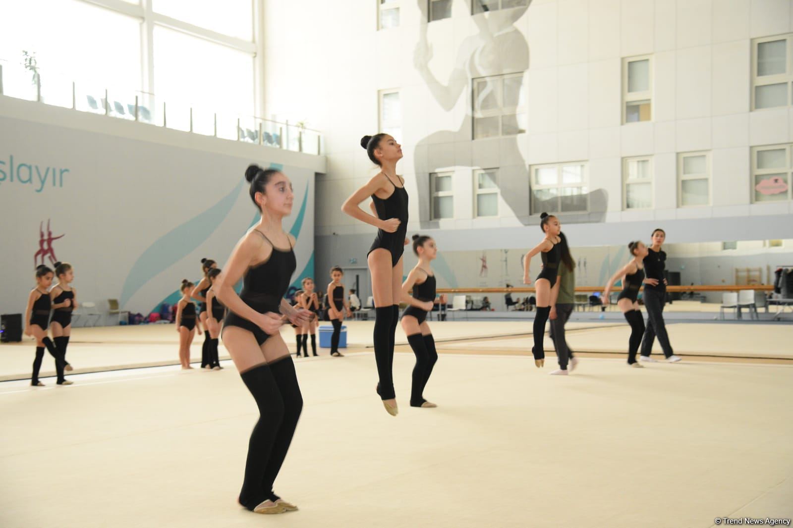 В Национальной гимнастической арене проходят учебно-тренировочные сборы спортсменок из Нахчывана и Зиря (ФОТО)